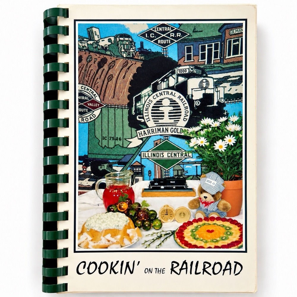 VTG 1997 Cookin' on the Railroad Cookbook Illinois Central IC Railroad Recipes
